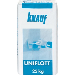 Шпатлевка гипсовая для заделки стыков ГКЛ Knauf Uniflott, 25 кг